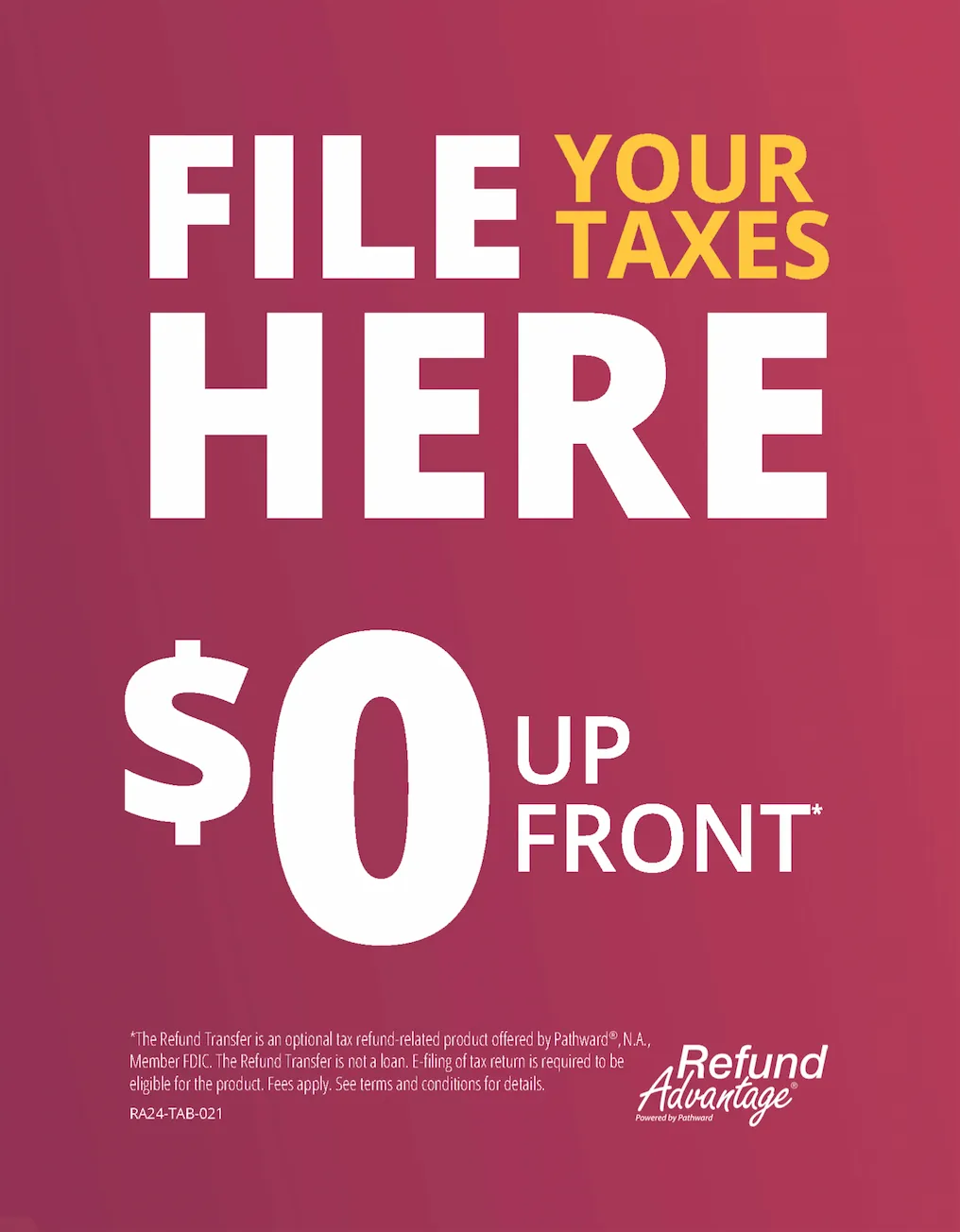 Professional refund transfer services allowing taxpayers to receive refunds via direct deposit