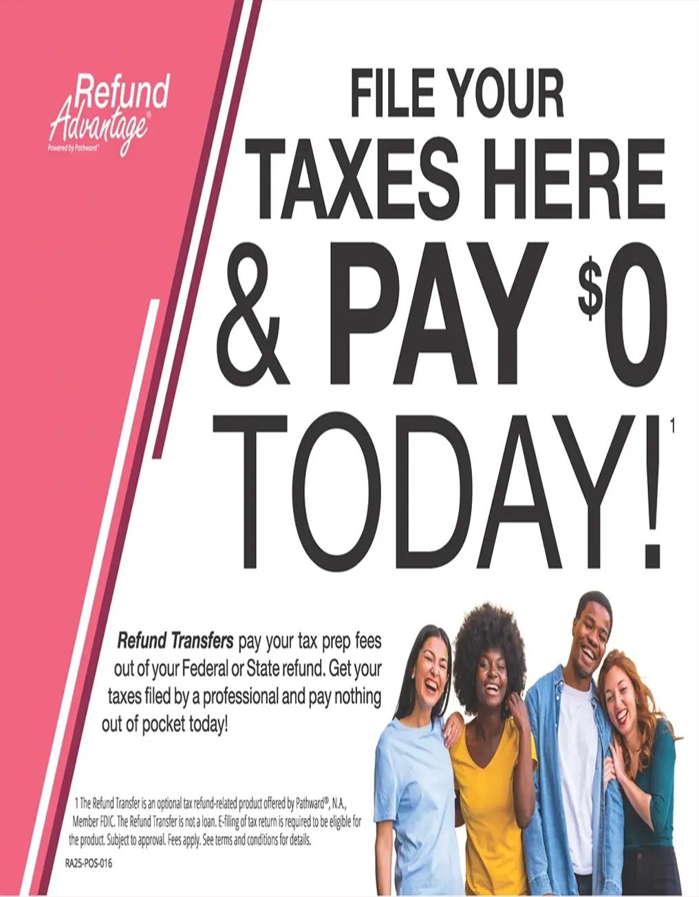 File Your Taxes Here - $0 Up Front